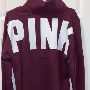 pink quarter zip